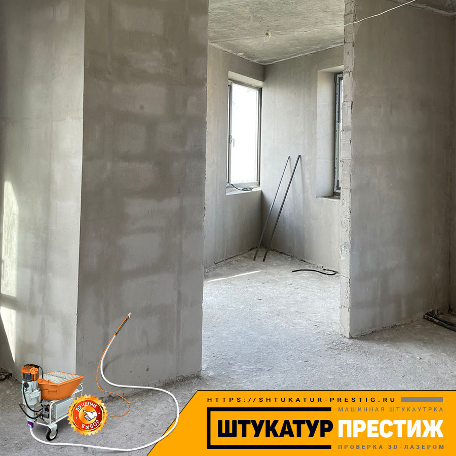 Возведение перегородок в квартире + машинная штукатурка. г. Москва, ул. Коминтерна. Полная геометрия квартиры