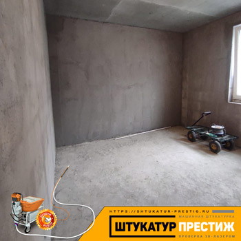 Штукатурка стен с приемкой технадзора - ЖК «Ты и Я». Возвели 87 м2 перегородок из ГСБ, штукатурки около 230 м2.  